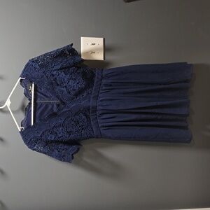*Last Chance* Lulu's - Navy Blue Party Dress